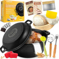 Pre-Seasoned Cast Iron Dutch Oven Pot with Skillet Lid for Baking