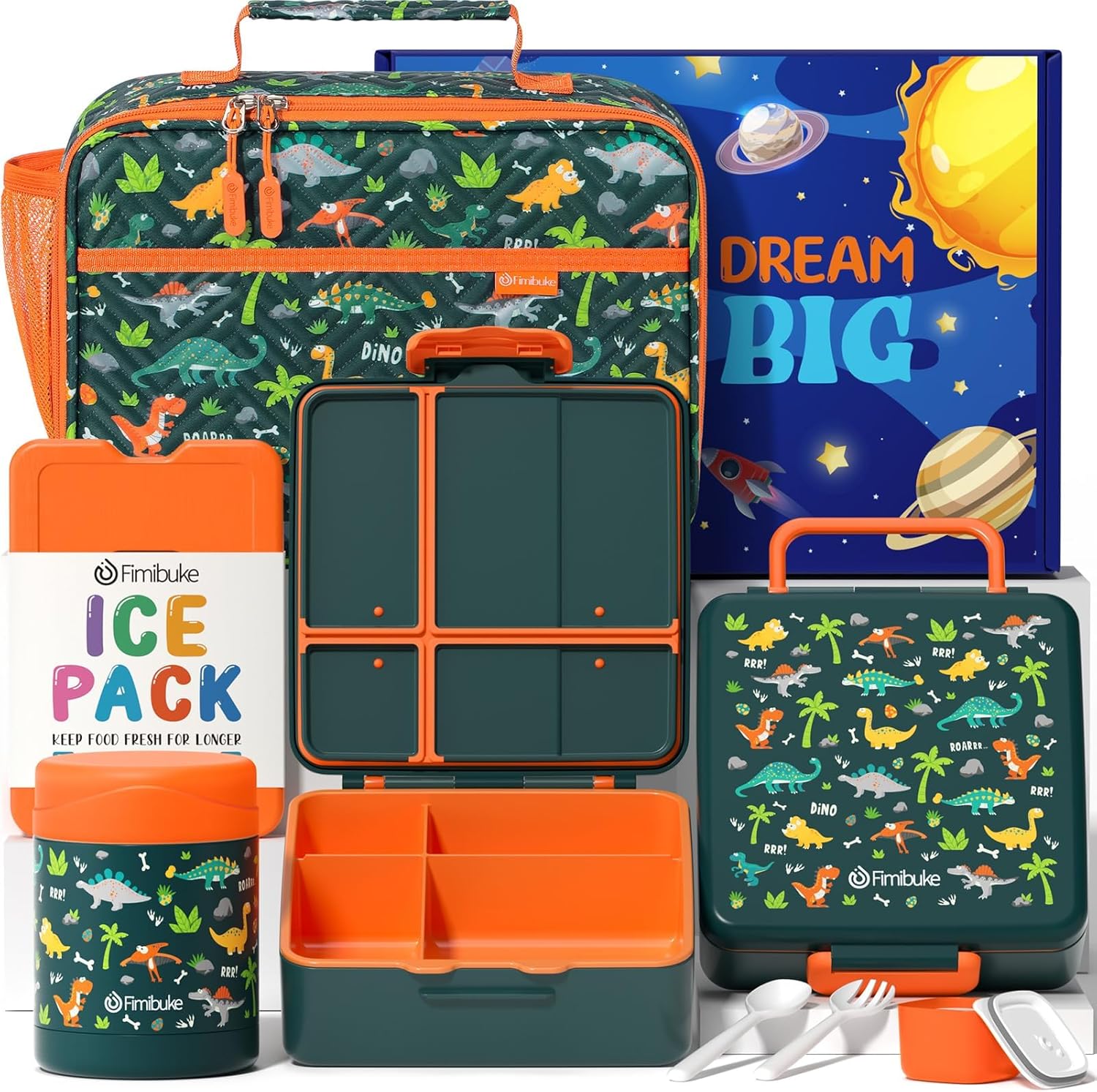 Fimibuke Kids Bento Snack Lunch Box Set for School Lunches