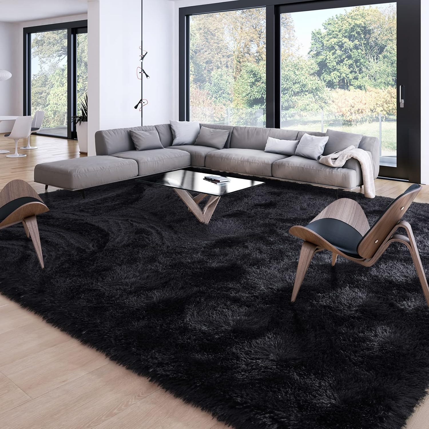 Merelax Soft Modern Indoor Large Shaggy Rug for Cozy Spaces
