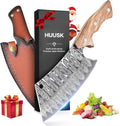 Huusk Japan Meat Cleaver Knife - Hand Forged Razor-Sharp Cleaver