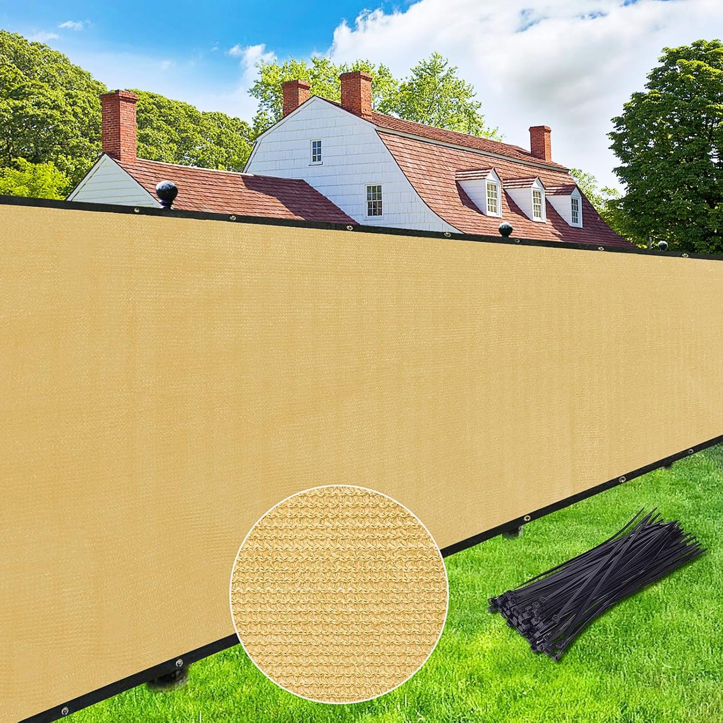 UPGRADE Privacy Screen 6ft x 25ft Fence for Outdoor Privacy Needs