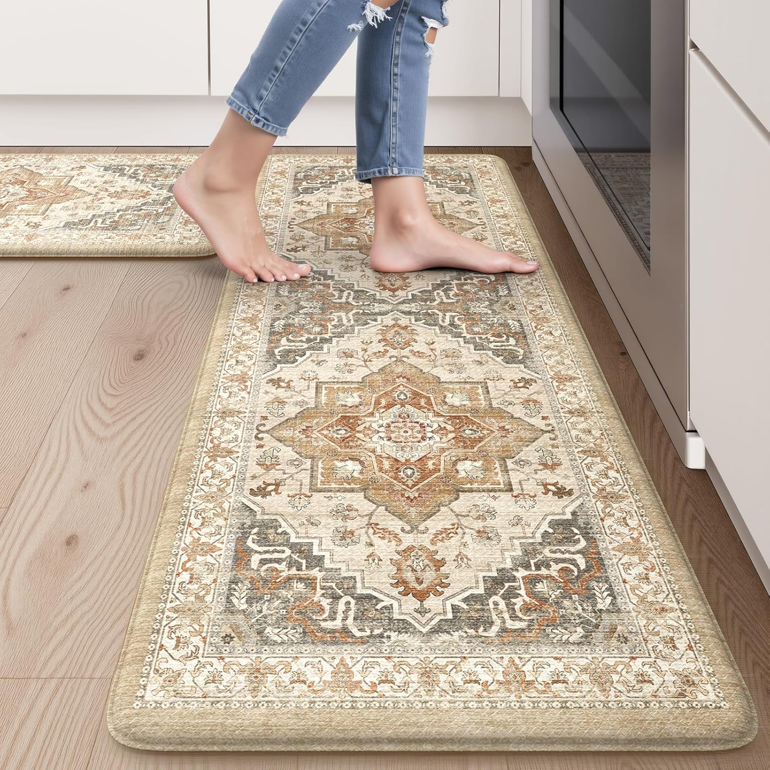 Anti Fatigue Mat for Kitchen Floor - Non Slip Waterproof Design