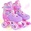 Roller Skates for Kids with Light Up Wheels - Adjustable Growth System