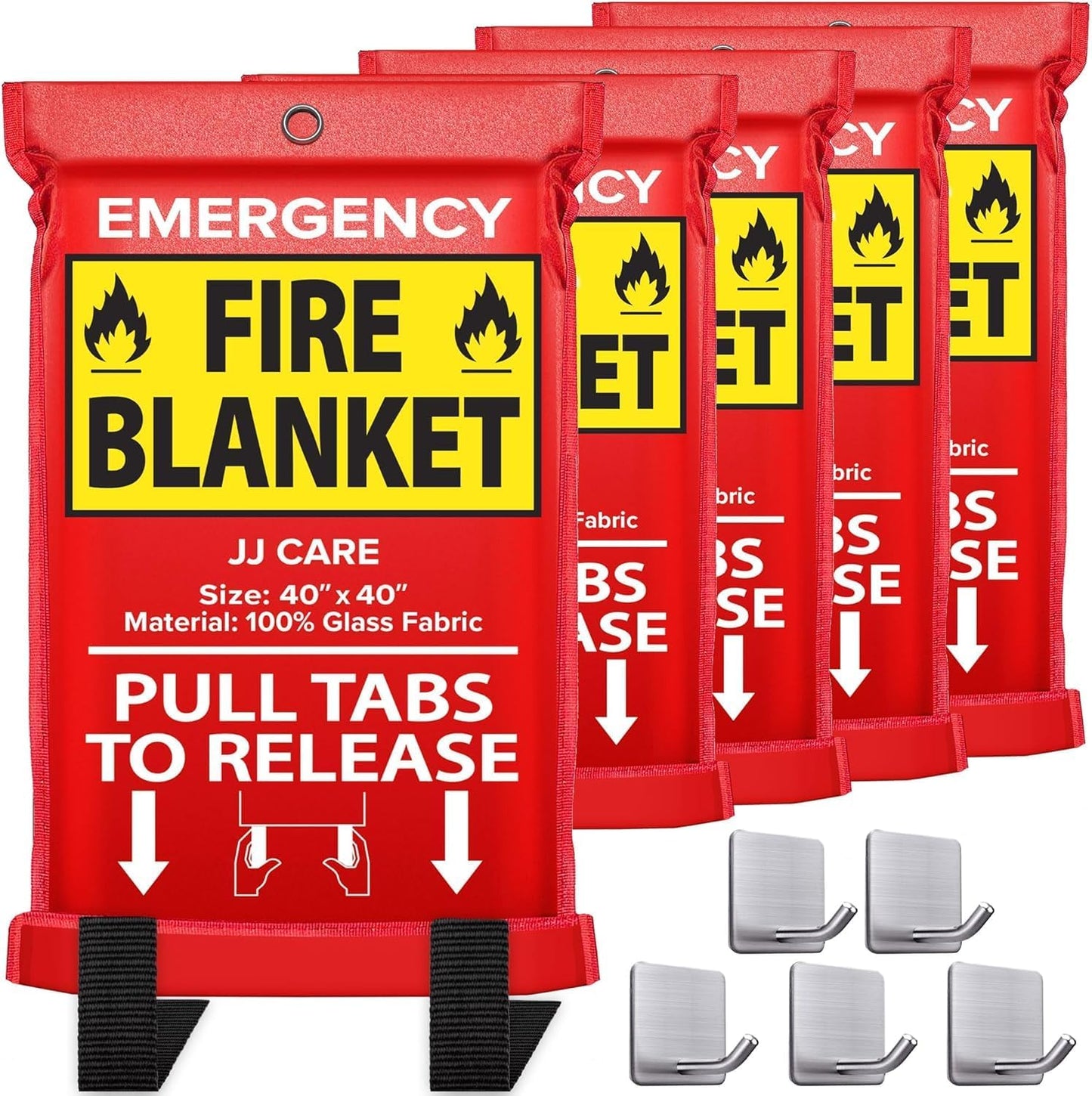 Fire Blanket Emergency 5 Pack for Home Kitchen Safety