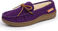 Alpine Swiss Sabine Womens Suede Moccasin Slippers - Cozy Memory Foam