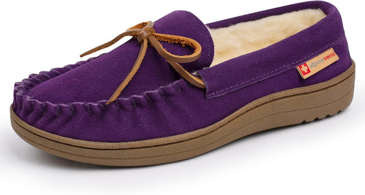 Alpine Swiss Sabine Womens Moccasin Slippers with Memory Foam