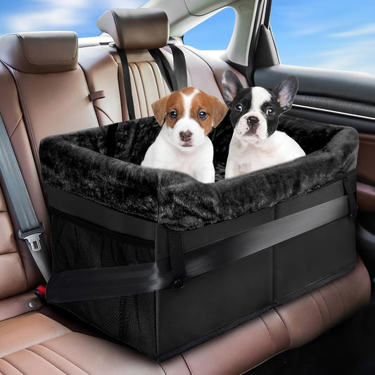 Washable Dog Car Seat with Storage - Travel Safely with Your Medium Dog!