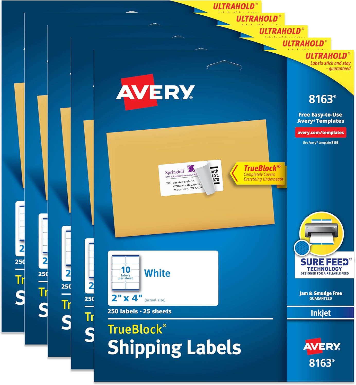 Avery TrueBlock Printable Shipping Labels for Easy Mailing Tasks