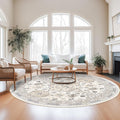 Zesthome 8ft Round Rugs for Living Room - Soft Non-Slip Design