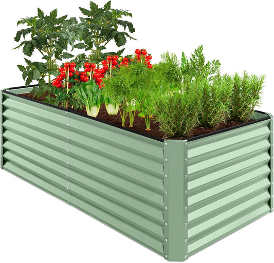 Outdoor Metal Raised Garden Bed for Vegetables and Flowers