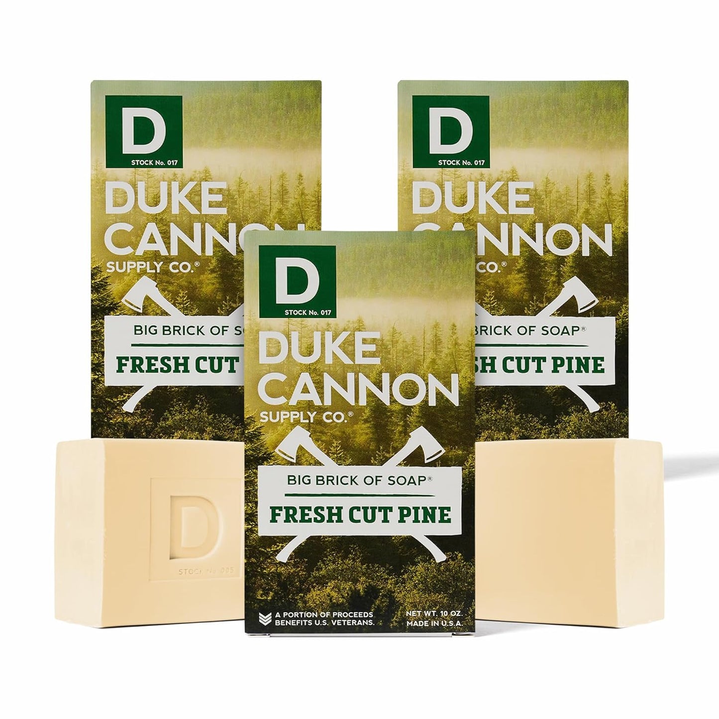 Duke Cannon Big Brick of Soap Bar for Men Fresh Cut Pine Scent