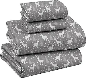 RUVANTI Flannel Sheets Queen Size - Soft Cotton Bed Set