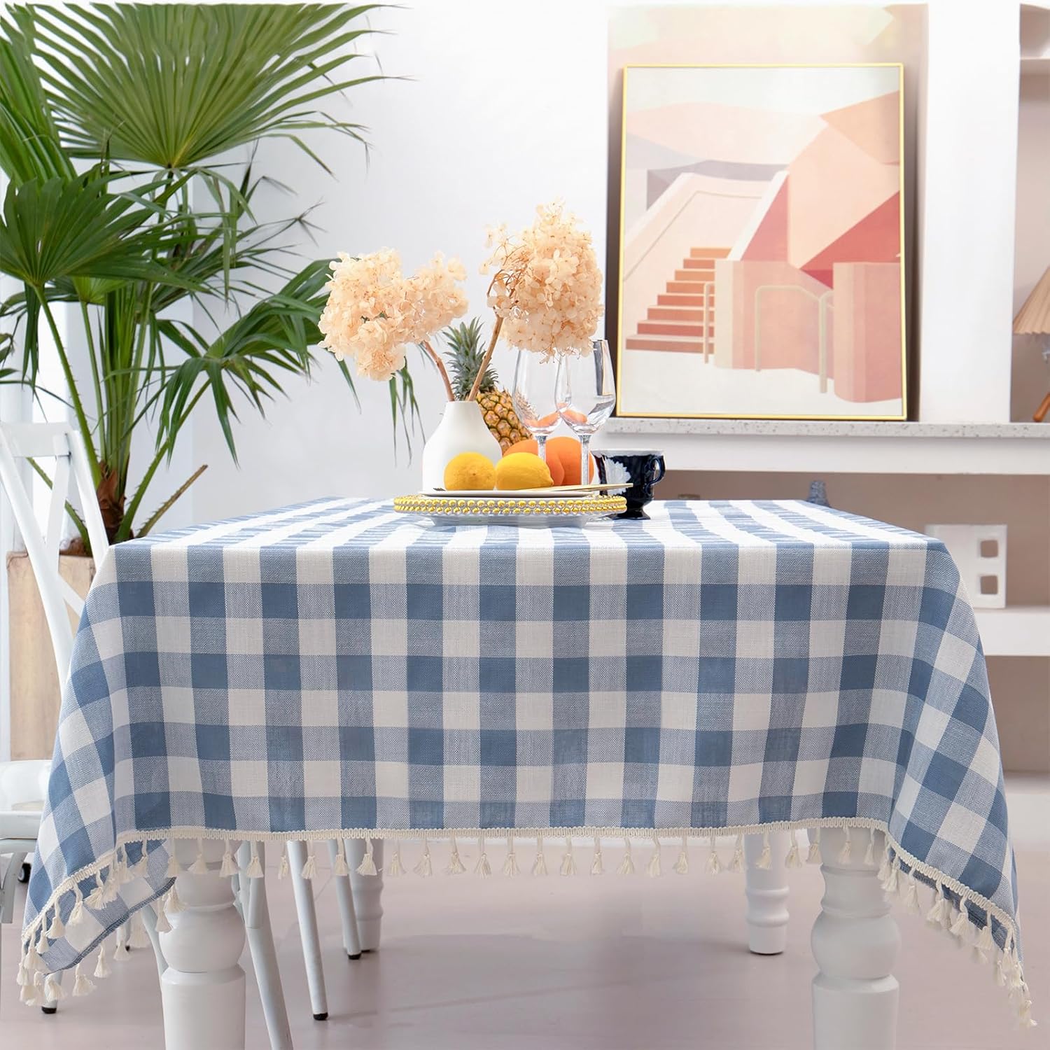 Buffalo Plaid Rectangular Tablecloth for Farmhouse Decor