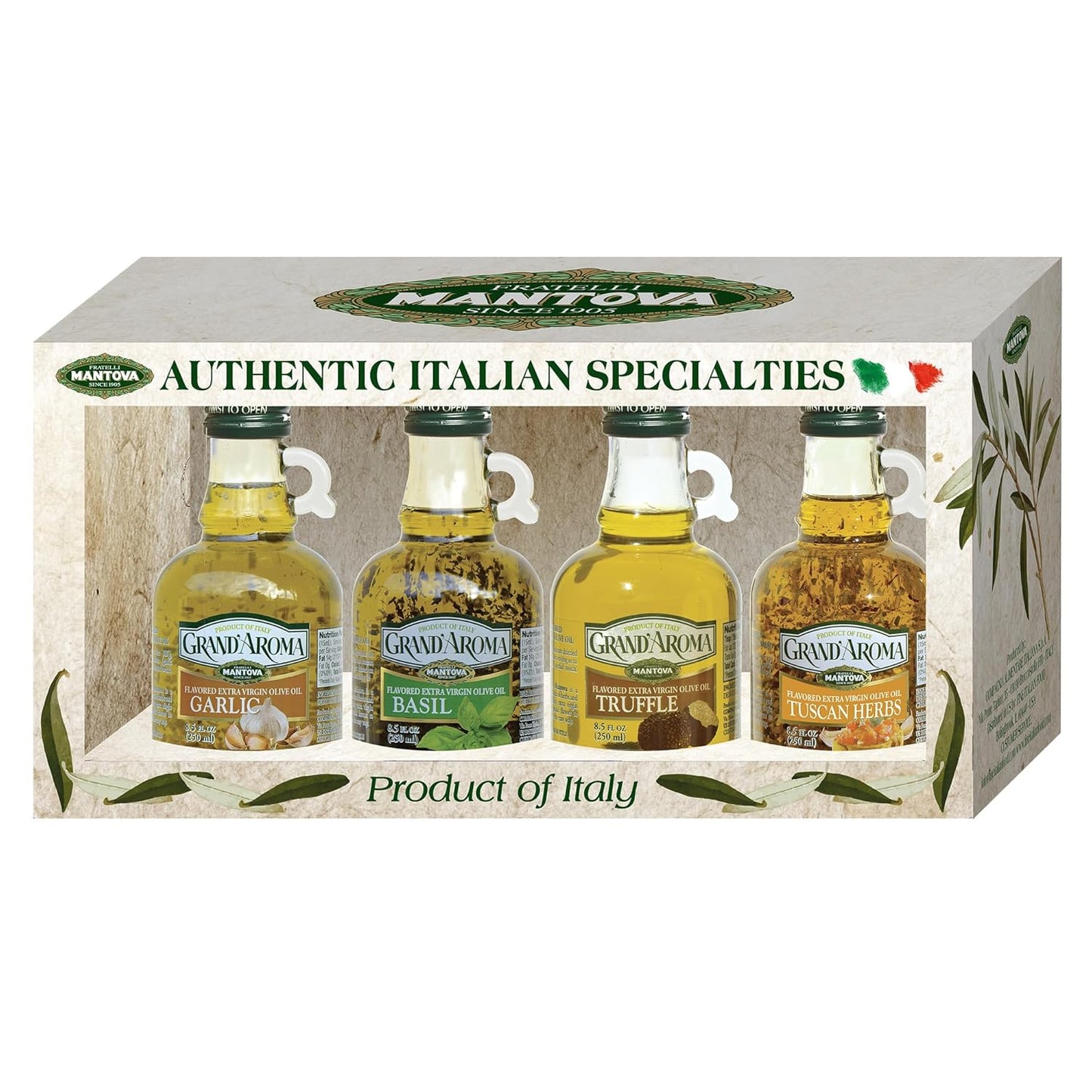 Mantova GrandAroma Flavored Extra Virgin Olive Oil Gift Set