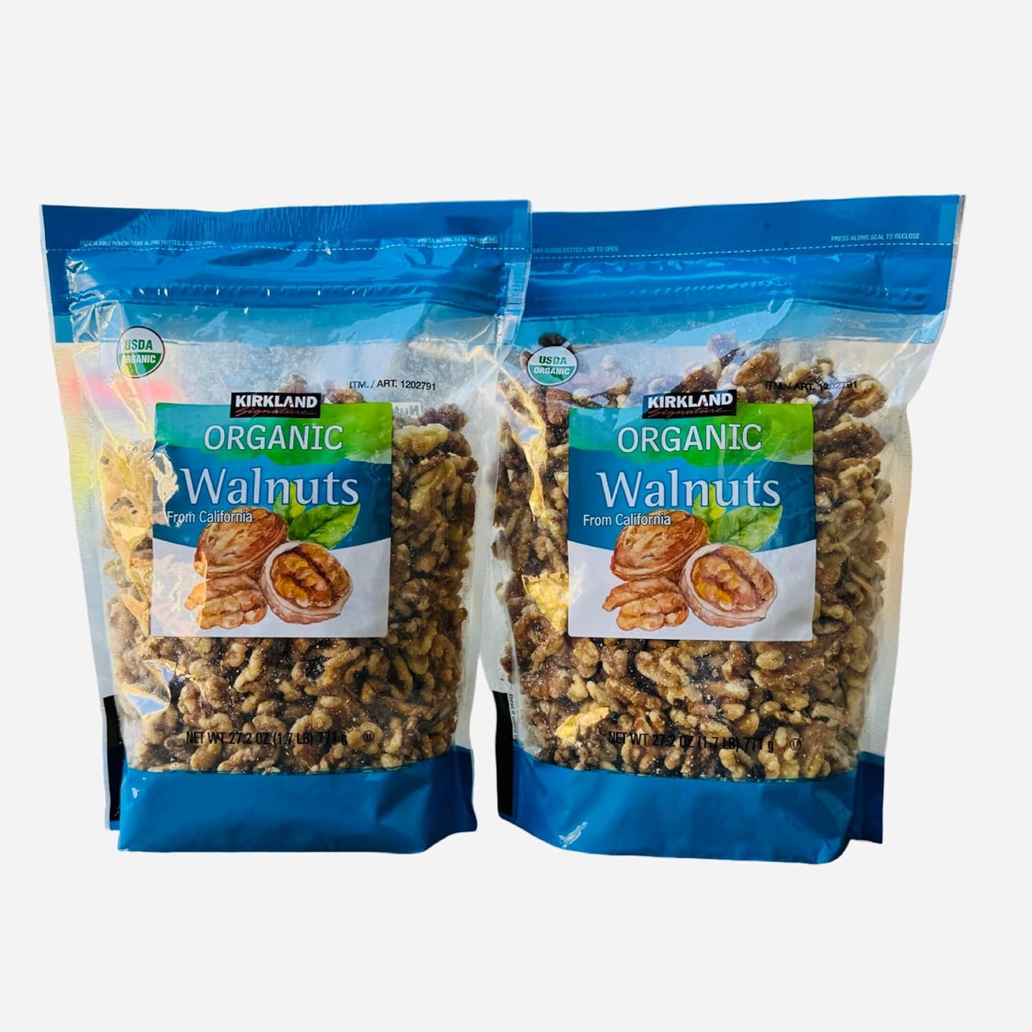 Kirkland Organic Walnuts - Healthy Snack Option in 1.7lb Pack