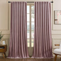 Velvet Blackout Curtains 96 in 2 Panels - Luxury Dusty Pink Drapes
