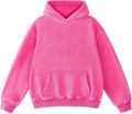 Mens Oversized Acid Wash Hoodie - Heavyweight Cotton Fleece Athletic