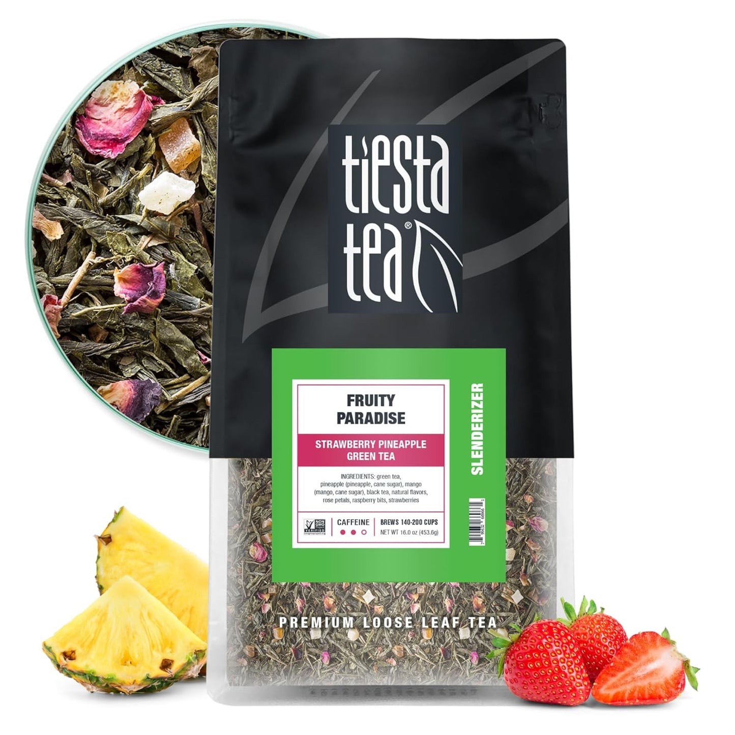 Fruity Paradise Strawberry Pineapple Green Tea by Tiesta Tea