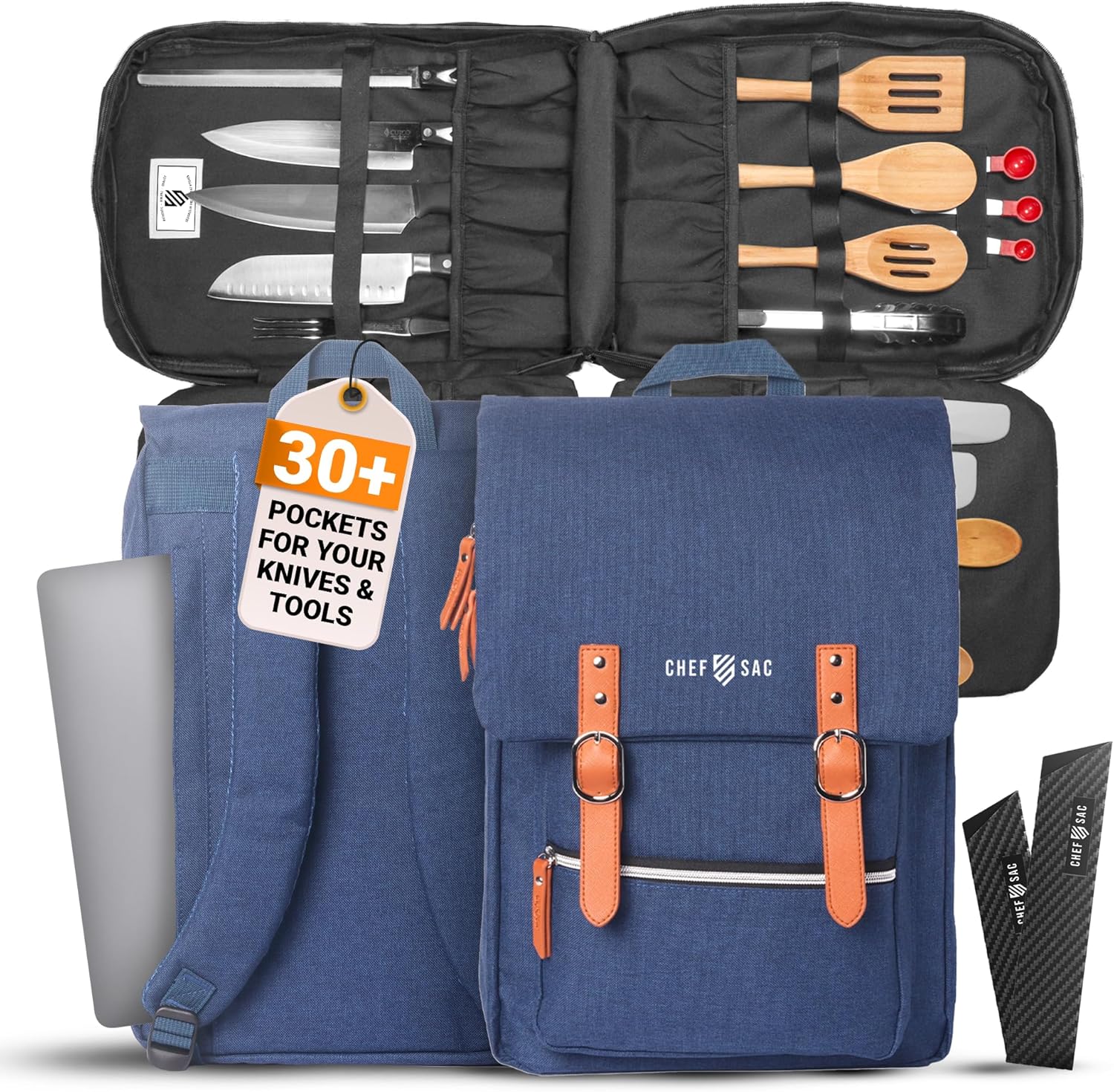 Chef Sac Chef Knife Bag Vintage Backpack with 30+ Pockets