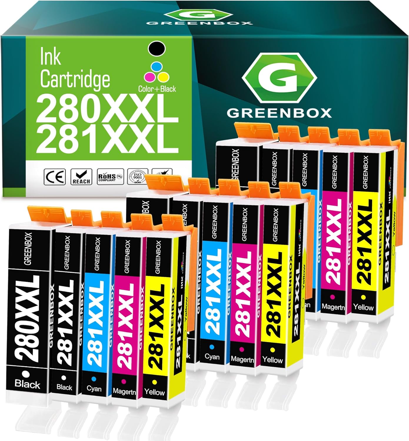15-Pack PGI-280XXL/CLI-281XXL Ink Cartridges for Canon Printers