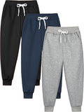 3-Pack Boys Pull-On Fleece Sweatpants - Soft Cotton-Blend Joggers