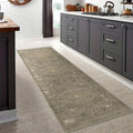 vivorug Runner Rug 2ft x 8ft Vintage Washable Non-Slip Runner - Olive