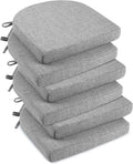 16 in x 16 in Light Grey Chair Cushions 6 Pack - Soft Textured Foam