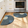 Half Circle Kitchen Mats - Cushioned Anti-Fatigue Semi Round Rugs