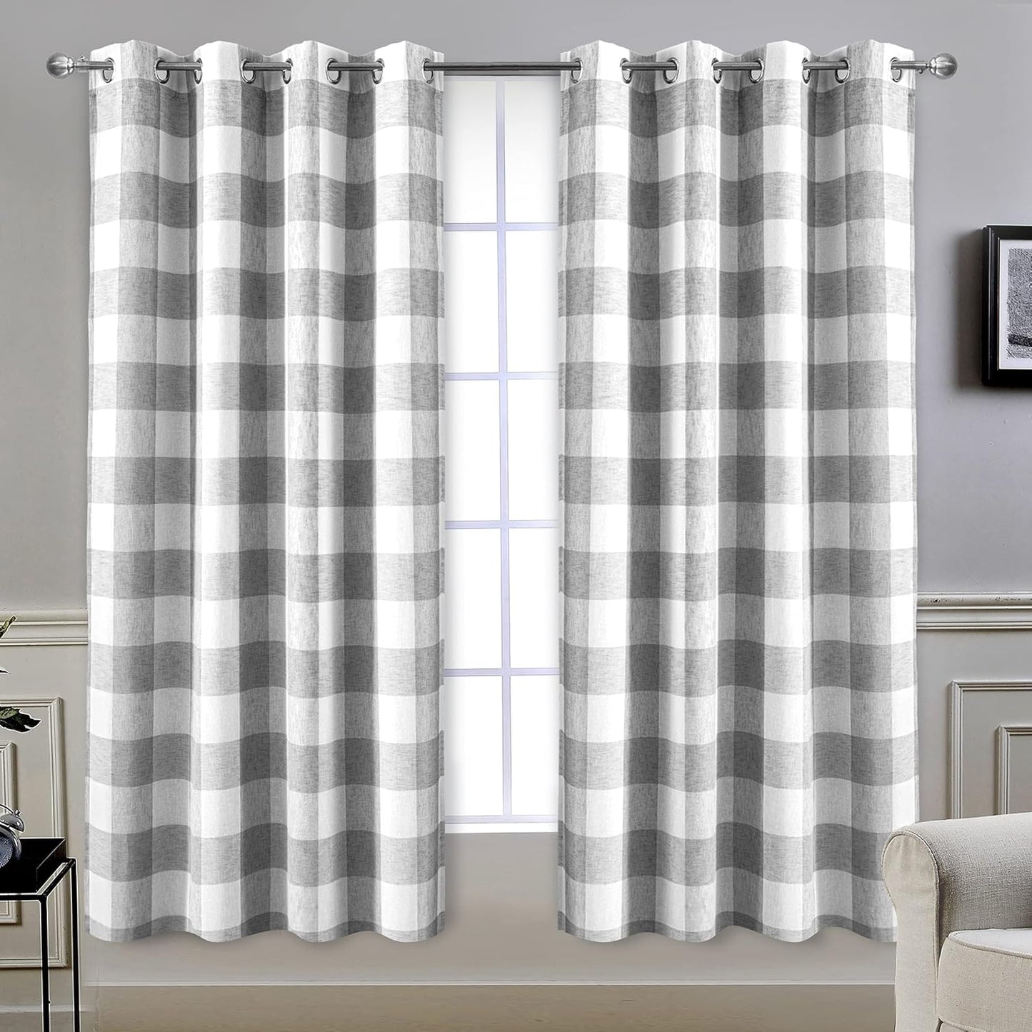 DriftAway Buffalo Plaid Check Curtains for Stylish Home Decor