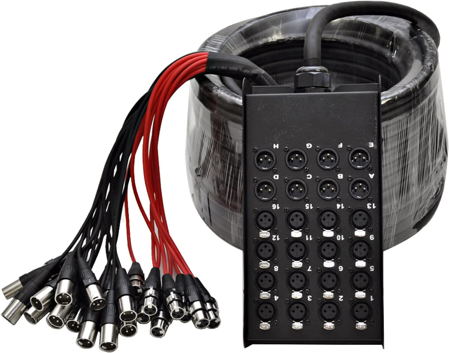 16 Channel Low Profile XLR Send Circuit Board Snake Cable 100 Feet