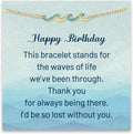 Wave Bracelet Birthday Gift for Women - Elegant 18K Gold Plated