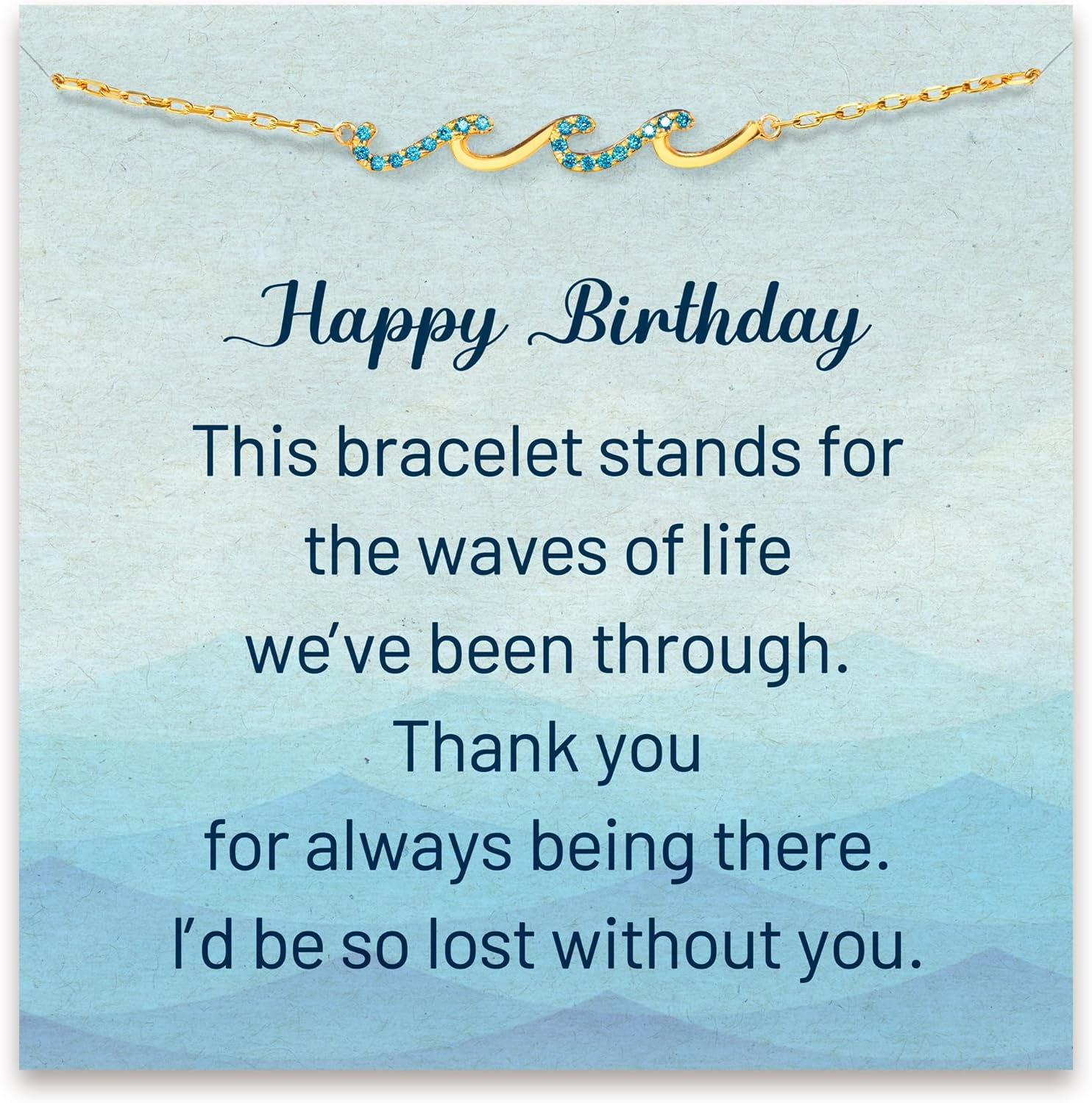 Wave Bracelet Birthday Gifts for Women - Perfect Jewelry Present