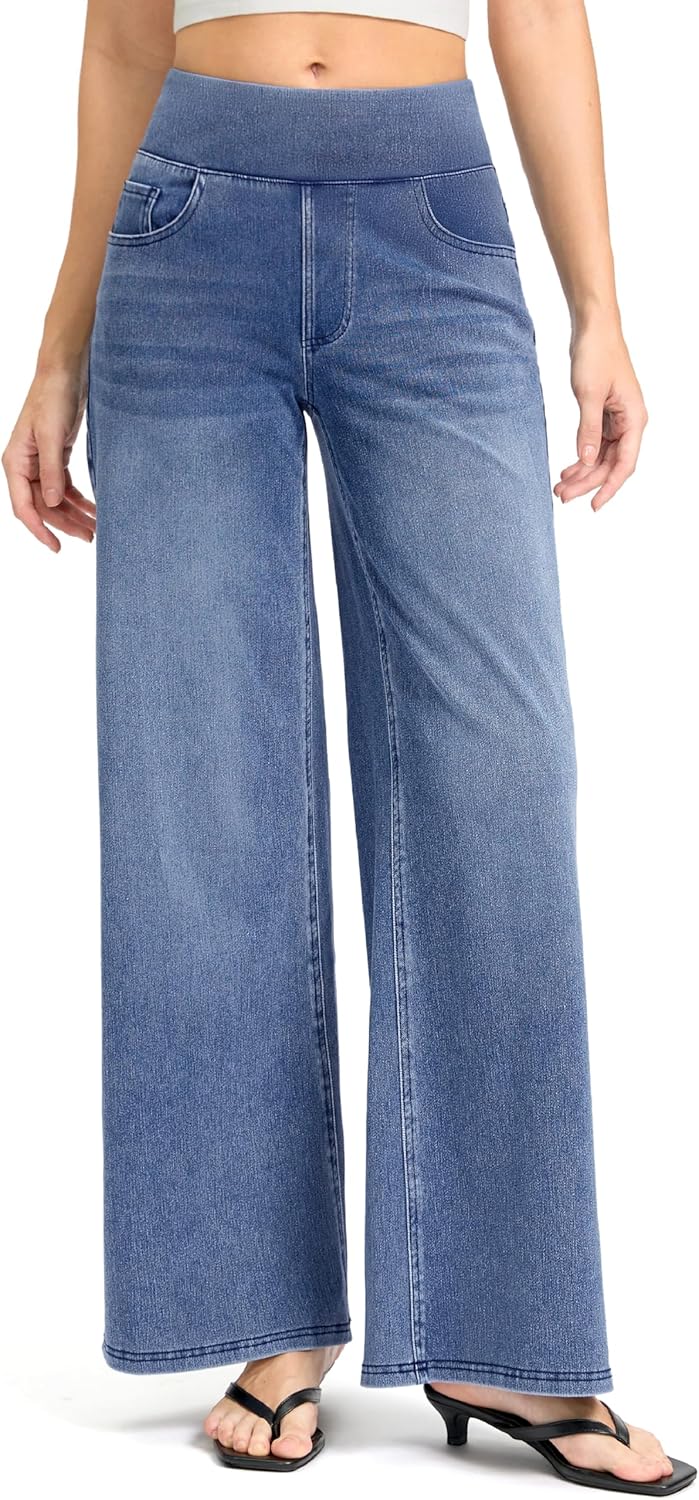 Rammus Wide Leg Jeans for Women with High Waist and Stretch