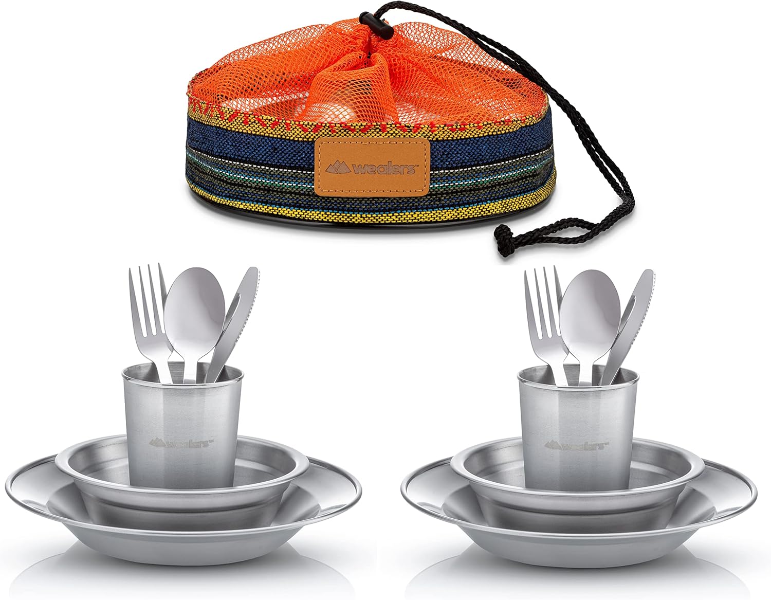 Unique Complete Messware Kit Polished Stainless Steel Dishes Set
