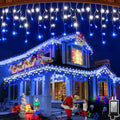 50FT 504 LED Outdoor Christmas Lights - Blue & White Ice Drops