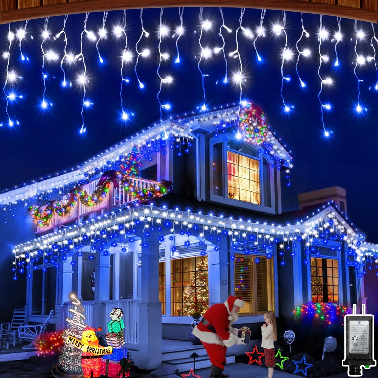 50FT 504 LED Outdoor Christmas Lights for Holiday Decor