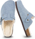 Stylish Suede Clogs for Women with Slip-On Buckle Design