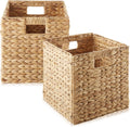 Water Hyacinth Storage Baskets 10.5 in Cubes - Set of 2