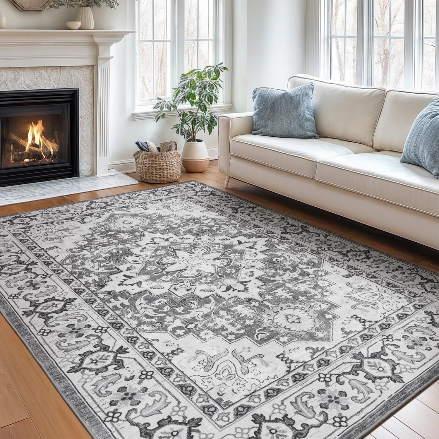 Lofus 5x7 Area Rugs for Living Room, Vintage Boho Carpet