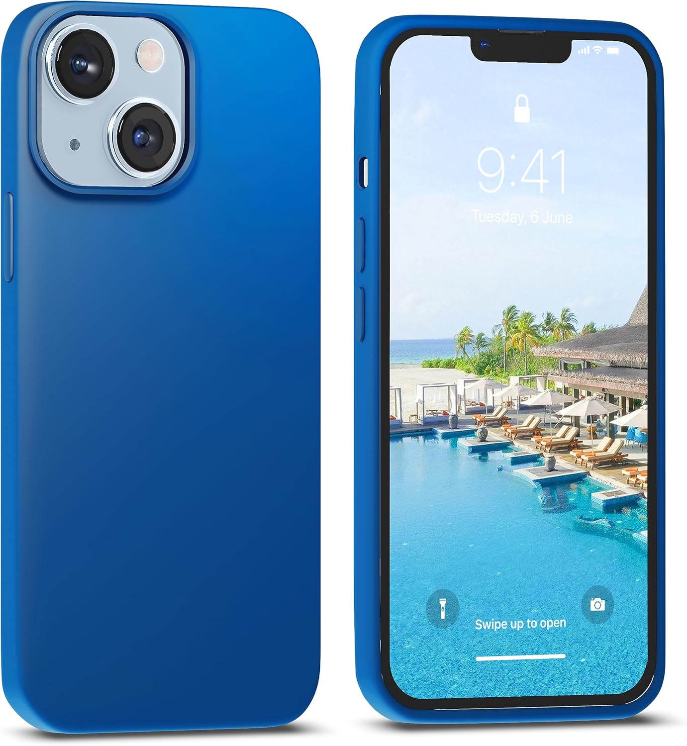 IceSword iPhone 15 Case Blue - Slim Liquid Silicone Cover