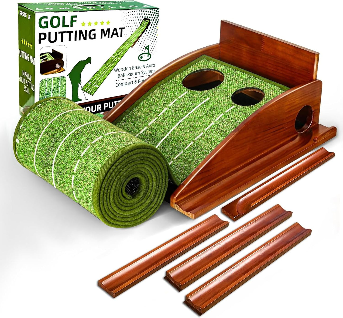 Crestgolf Indoor/Outdoor Auto Return Putting Mat