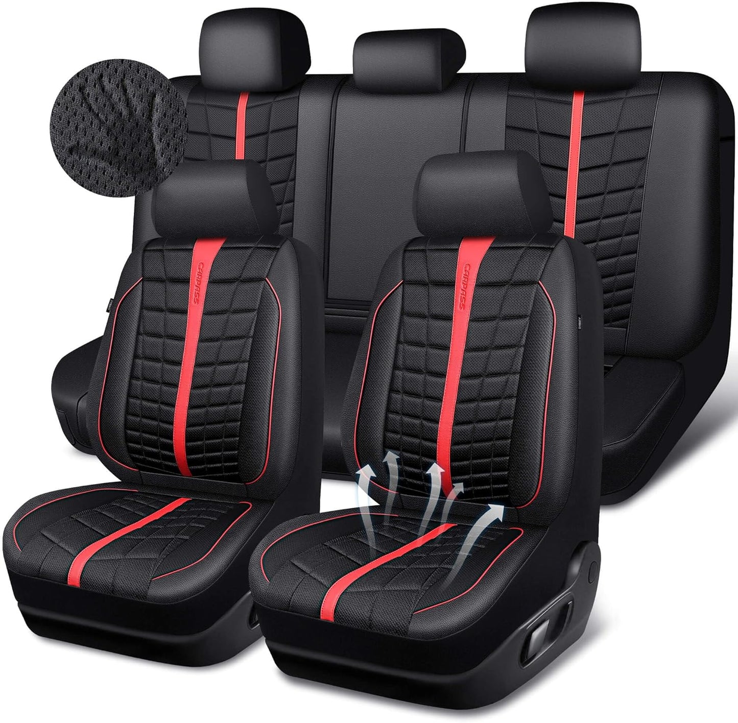 CAR PASS 3D Foam Mesh Leather Car Seat Covers Full Set Review