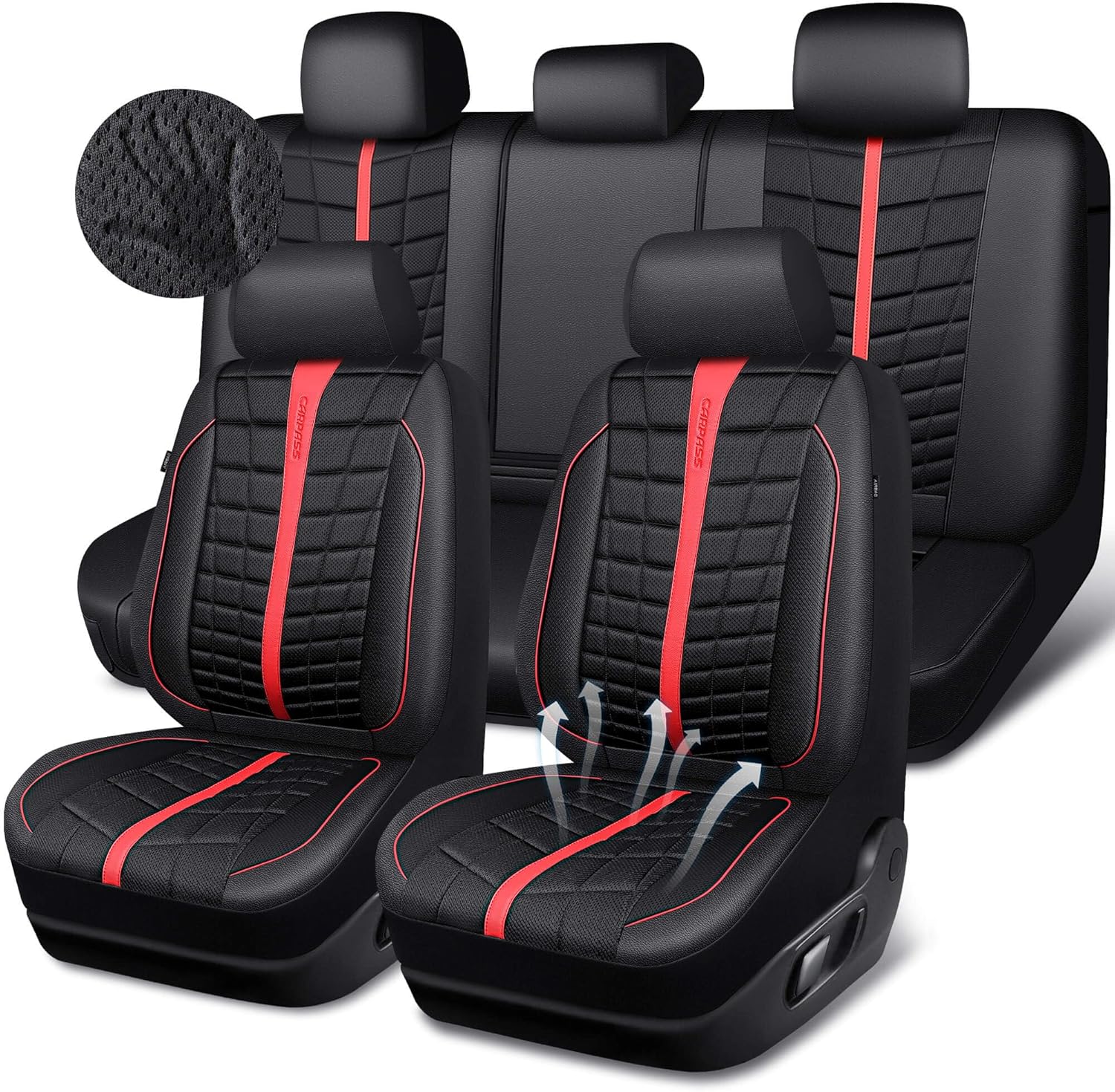 CAR PASS 3D Foam Mesh Leather Car Seat Covers Full Set Review