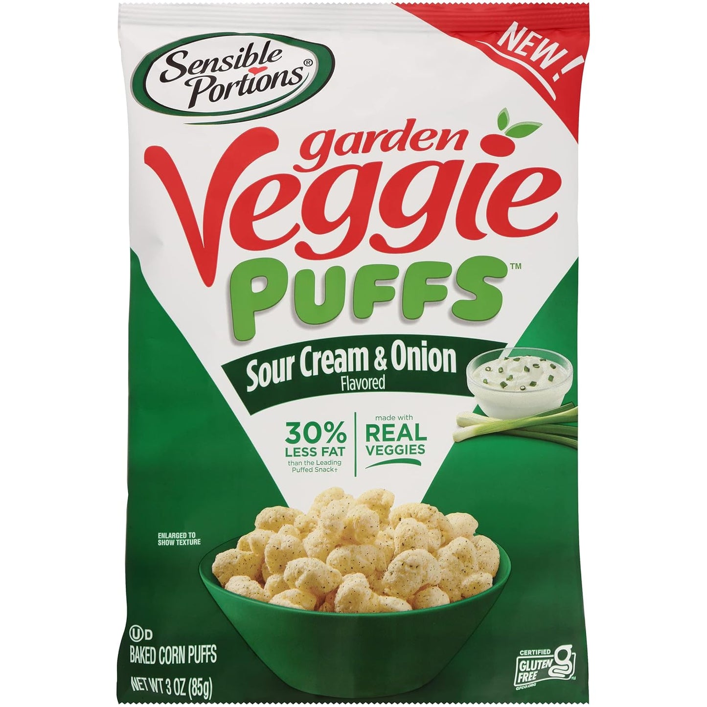 Sensible Portions Garden Veggie Sour Cream & Onion Corn Puffs