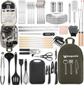 Camping Essentials Cookware Cooking Utensils Set - Complete 50-Piece
