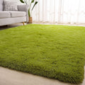Kelarea 5x8 Non-Slip Green Fluffy Soft Shag Area Rug for Home