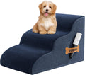 Romrol Dog Stairs Ramp for High Beds Couches - Soft 3-Step Pet Stairs