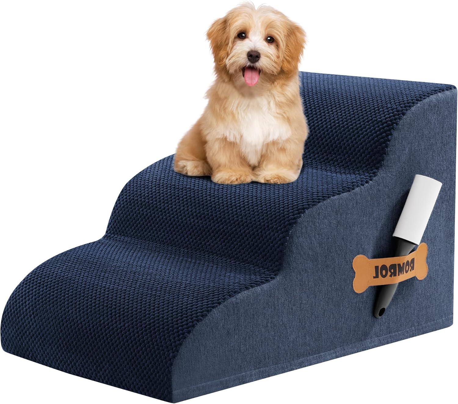 Romrol Dog Stairs Ramp for High Beds and Couches, 3-Step