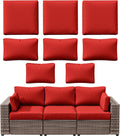 8p Outdoor Cushion Slipcovers for Rattan Sofa - Waterproof & Durable