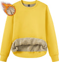 TACVASEN Women's Crewneck Sherpa Sweatshirt - Warm Fleece Lined